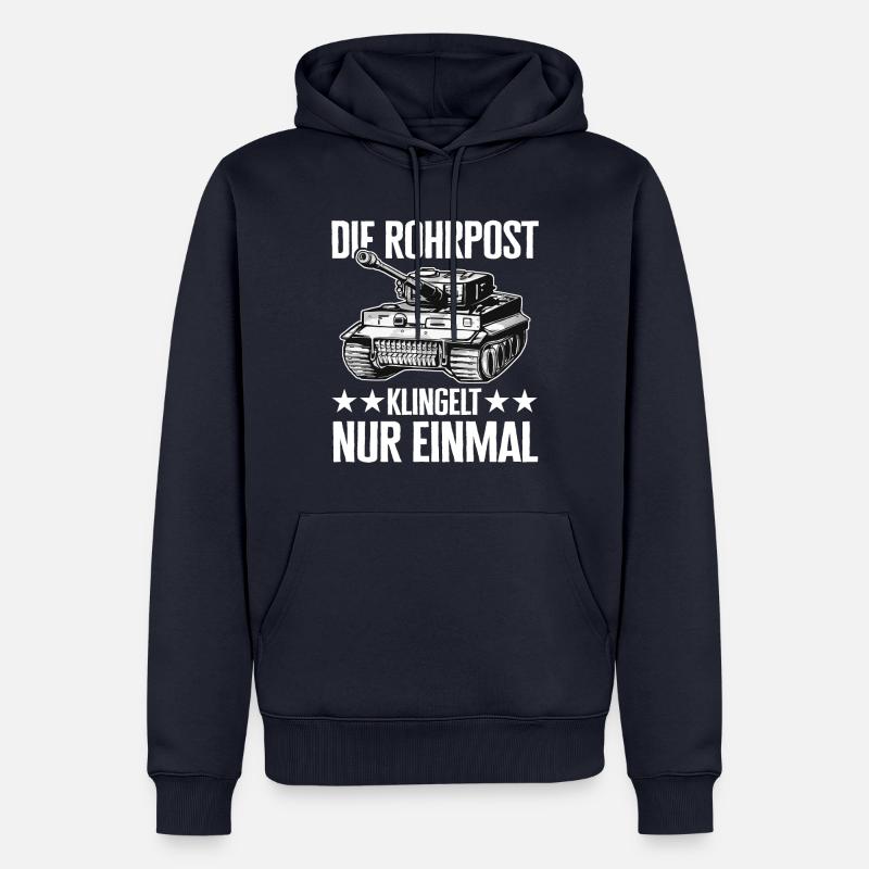 Panzer Kampfpanzer Panzerkampfwagen Panzerfahrer - Männer Premium Bio Hoodie - Navy