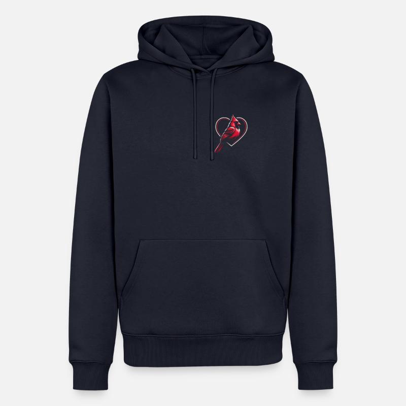 Kardinal Rotkardinal Vogel Roter Kardinal - Männer Premium Bio Hoodie - Navy