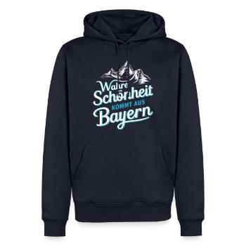 État libre de Bavière Bavarois - Sweat à capuche Premium bio Homme - bleu marine - Devant - Nico (187cm)