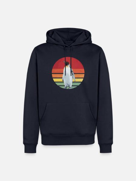 Pinguin Pinguine Tier - Männer Premium Bio Hoodie - Navy