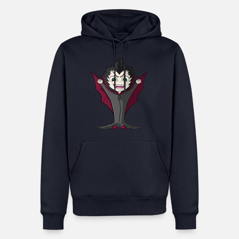 Comic Petit vampire - Sweat à capuche Premium bio Homme - bleu marine