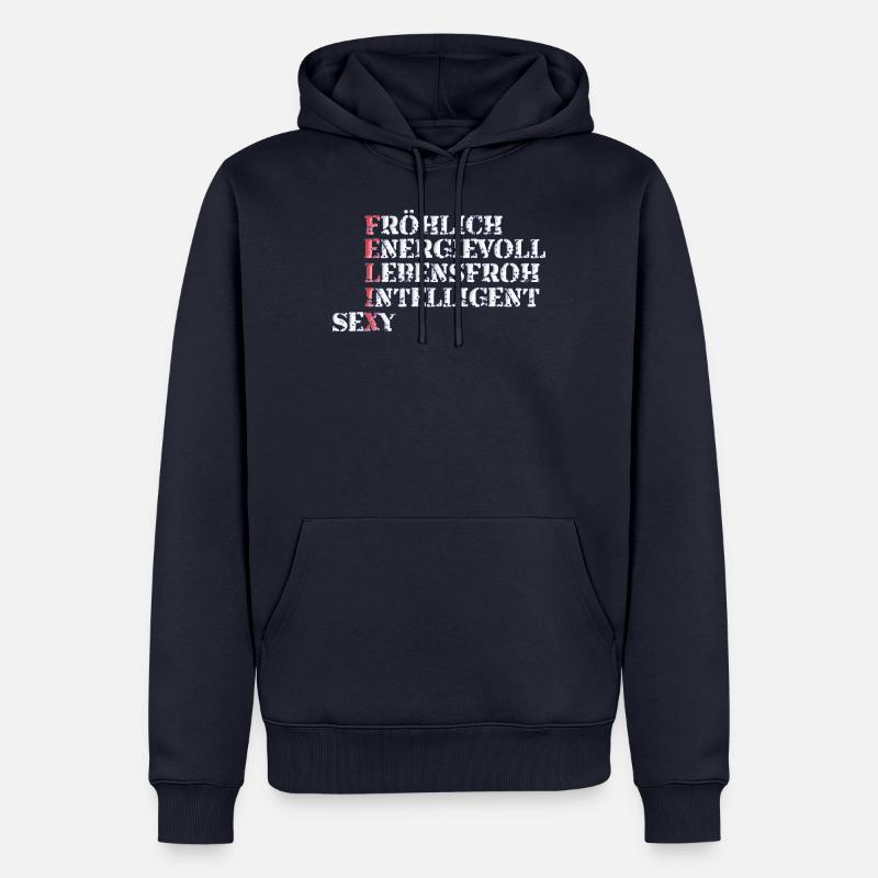 felix - Männer Premium Bio Hoodie - Navy