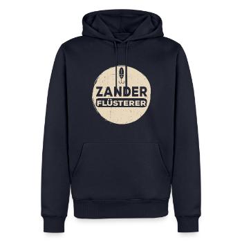 Angler Zander angeln fischen Fischer Geschenk - Männer Premium Bio Hoodie - Navy - Vorne - Nico (187cm)