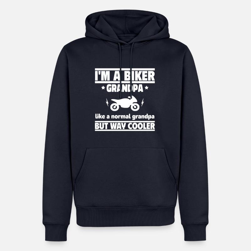 Ich bin ein Biker-Opa - Männer Premium Bio Hoodie - Navy