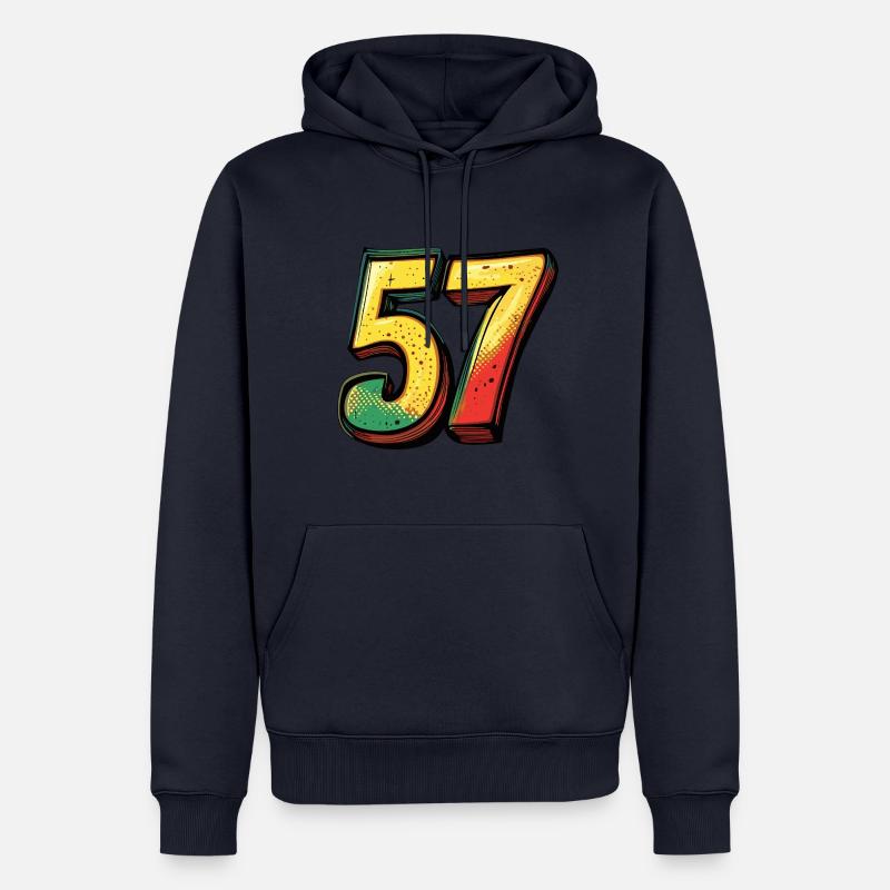Bande dessinée 57 numéros - Sweat à capuche Premium bio Homme - bleu marine