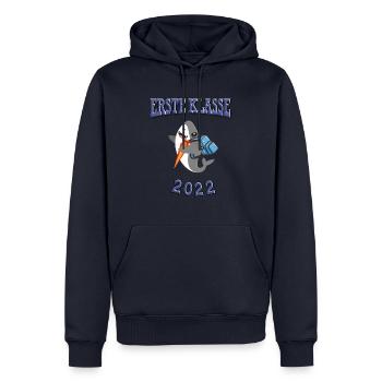 Geschenk zur Einschulung - Männer Premium Bio Hoodie - Navy - Vorne - Nico (187cm)