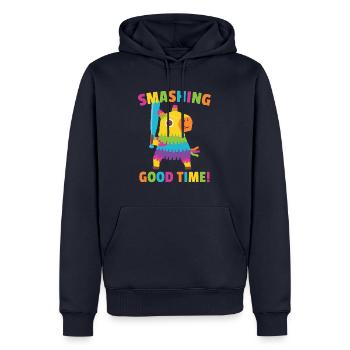 Pinata mignonne Smashing Good Time Cinco de Mayo - Sweat à capuche Premium bio Homme - bleu marine - Devant - Nico (187cm)