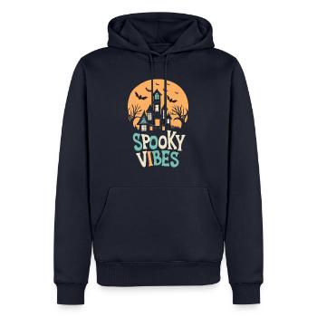 Gruselige Vibes, umarmen Sie die unheimliche Energie - Männer Premium Bio Hoodie - Navy - Vorne - Nico (187cm)