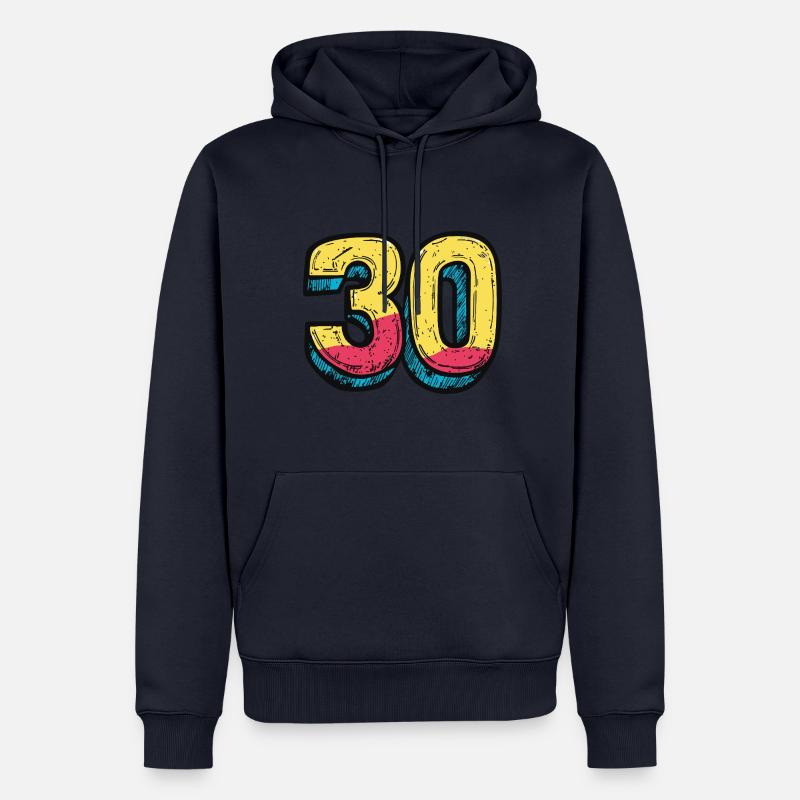 Bande dessinée à 30 numéros - Sweat à capuche Premium bio Homme - bleu marine