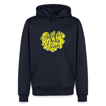 Bachelor Party Team - Männer Premium Bio Hoodie - Navy - Vorne - Nico (187cm)