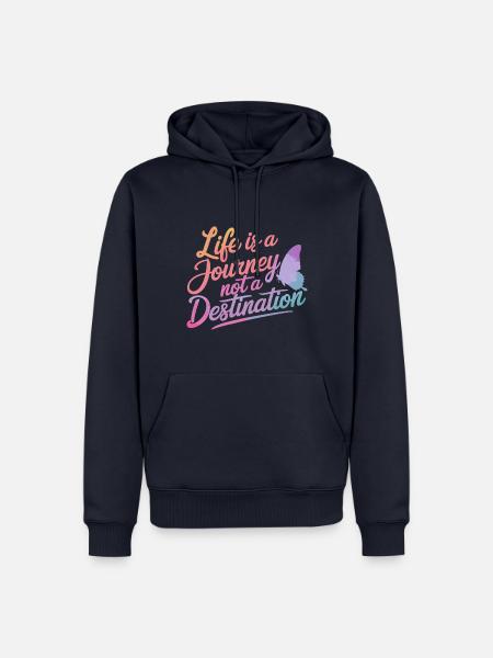 Schmetterling Monarchfalter Bunt Schmetterlinge - Männer Premium Bio Hoodie - Navy