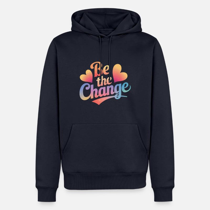 Altruisme Don désintéressé Donner d’école - Sweat à capuche Premium bio Homme - bleu marine