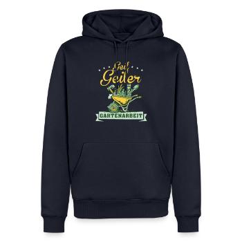 Horny Horny Jardinier Jardinier Jardinier Dire - Sweat à capuche Premium bio Homme - bleu marine - Devant - Nico (187cm)