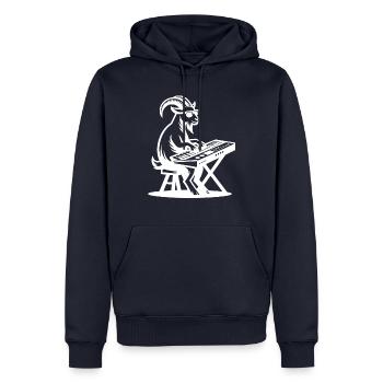 Ziegen Silhouette Auf Bauernhof Keyboard - Männer Premium Bio Hoodie - Navy - Vorne - Nico (187cm)