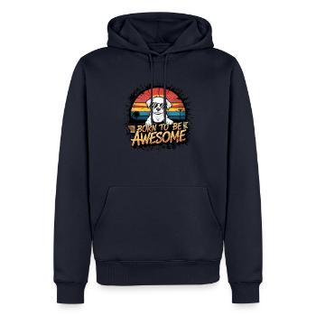 Découvrez notre design amusant de Labrador - Sweat à capuche Premium bio Homme - bleu marine - Devant - Nico (187cm)