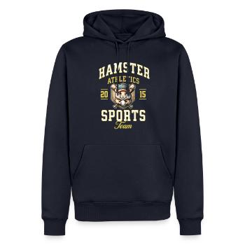 Hamster Baseballmütze Haustier Niedliches Design - Männer Premium Bio Hoodie - Navy - Vorne - Nico (187cm)