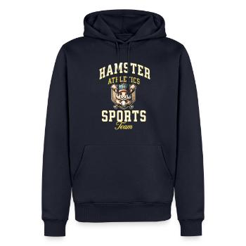 Hamster Baseballmütze Haustier Niedliches Design - Männer Premium Bio Hoodie - Navy - Vorne - Nico (187cm)