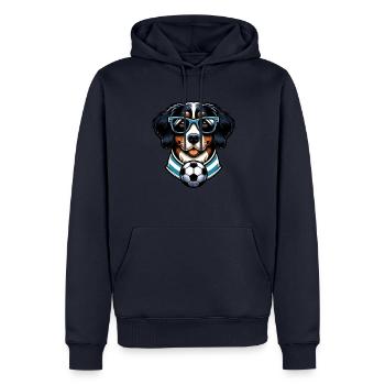 Berner Sennenhund Fußballspieler Champion Fan - Männer Premium Bio Hoodie - Navy - Vorne - Nico (187cm)