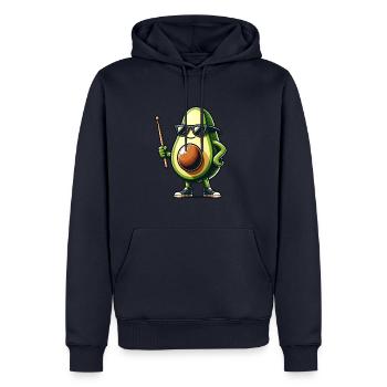 Global - Noir sans Japon Modèle - Sweat à capuche Premium bio Homme - bleu marine - Devant - Nico (187cm)