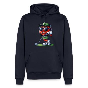 Coole Lustige Golf-tomate Mit Sonnenbrille Und - Männer Premium Bio Hoodie - Navy - Vorne - Nico (187cm)