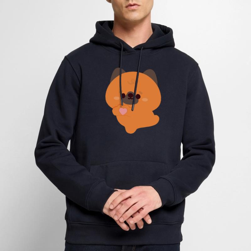 Liebe Deutscher Schäferhund Männer Premium Bio Hoodie