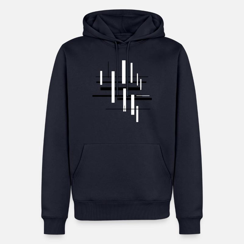Motif d’architecture abstrait - Sweat à capuche Premium bio Homme - bleu marine