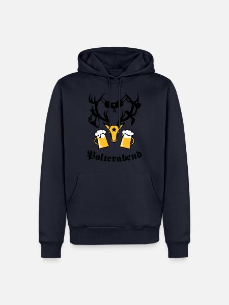 Hirsch Polterabend JGA Bier - Men’s Premium Organic Hoodie - navy
