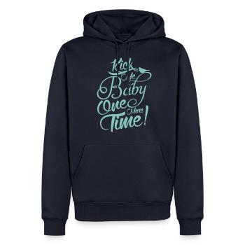 idée de cadeau naissance bébé enfant né naissance - Sweat à capuche Premium bio Homme - bleu marine - Devant - Nico (187cm)