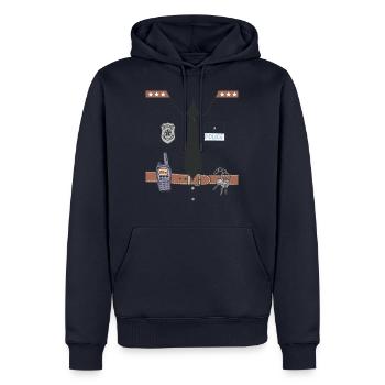 Uniforme mignon drôle - Sweat à capuche Premium bio Homme - bleu marine - Devant - Nico (187cm)