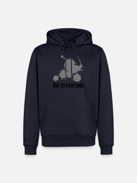 Das ist (k)ein Logo aus Logo-Kleksen - Männer Premium Bio Hoodie - Navy