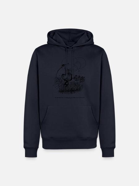 Thelwell Compleat Tangler Cartoon Angel im Wind - Männer Premium Bio Hoodie - Navy