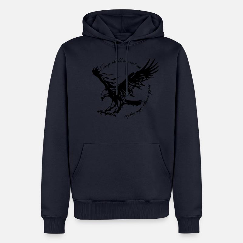 Ailes d'aigle - Sweat à capuche Premium bio Homme - bleu marine
