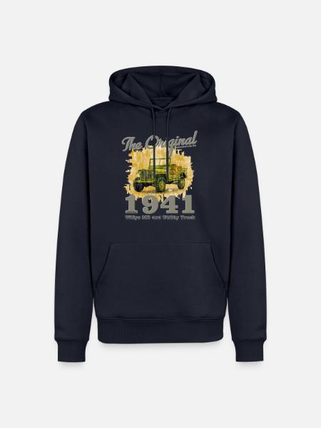 Willys Vintage 1941 - Männer Premium Bio Hoodie - Navy