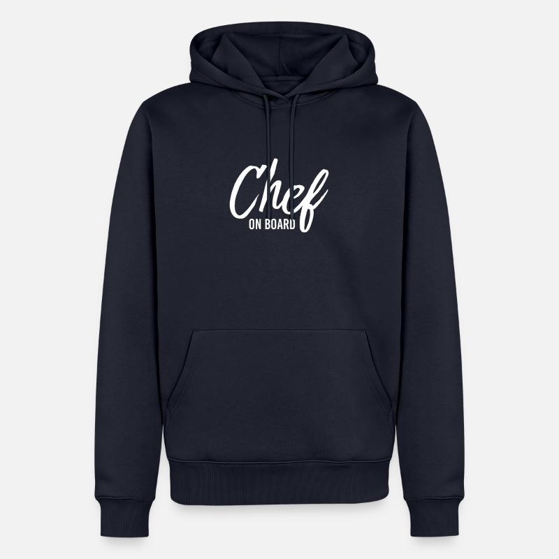 Chef à bord - Sweat à capuche Premium bio Homme - bleu marine