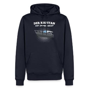 Yacht Motorboot Ozean Kapitän Segelboot Anker - Männer Premium Bio Hoodie - Navy - Vorne - Nico (187cm)