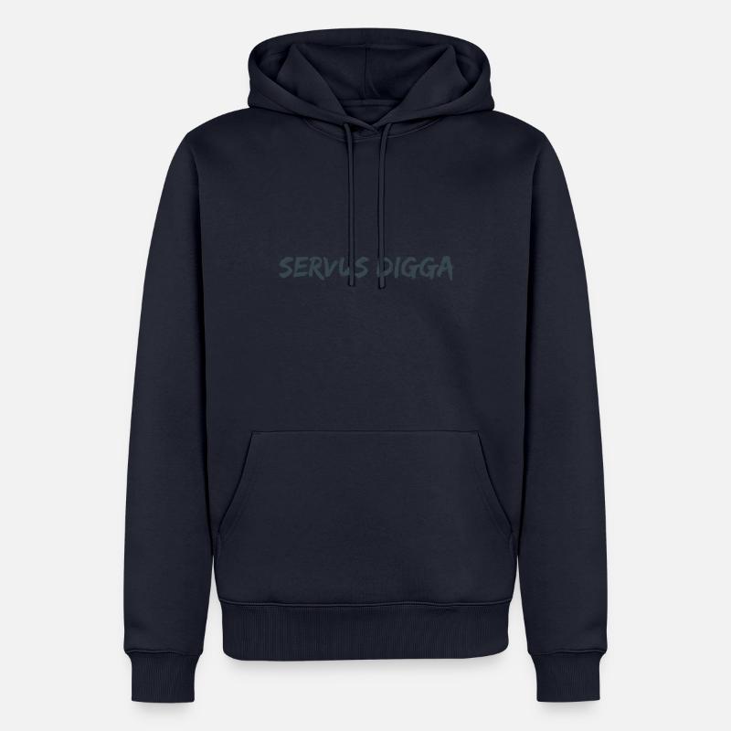 Servus Digga! - Männer Premium Bio Hoodie - Navy