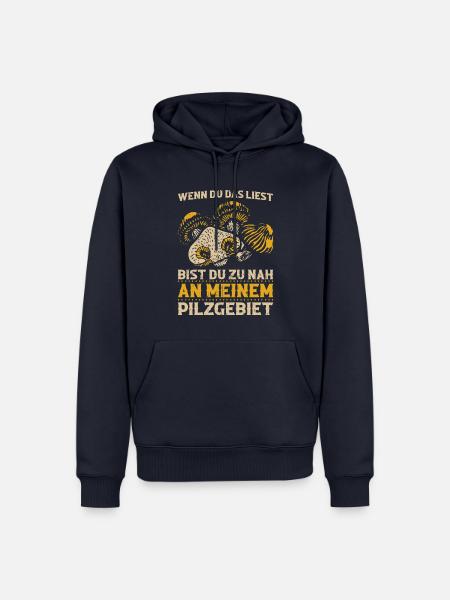 Pilzsammler zum Pilze sammeln Mykologen Pilzsucher - Männer Premium Bio Hoodie - Navy