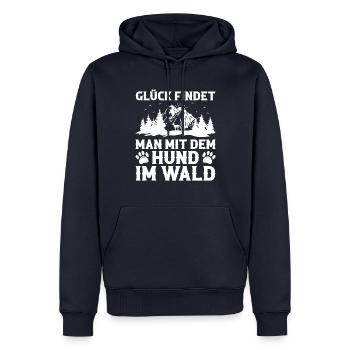 Waldspaziergang Natur Baum Naturliebhaber - Männer Premium Bio Hoodie - Navy - Vorne - Nico (187cm)