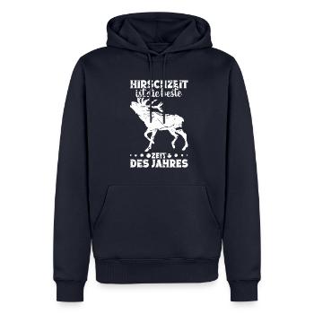 Weißwedelhirsch Hirschkostüm Hirschjäger - Männer Premium Bio Hoodie - Navy - Vorne - Nico (187cm)
