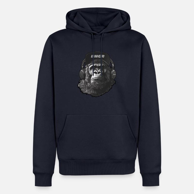 PISTES DE BANGER - Sweat à capuche Premium bio Homme - bleu marine