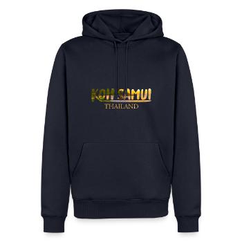 Koh Samui - Island Paradise - Vacances - Plongée - Sweat à capuche Premium bio Homme - bleu marine - Devant - Nico (187cm)