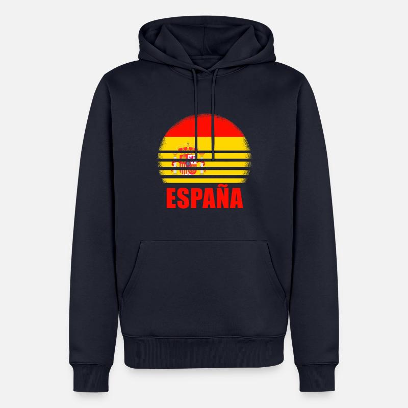 Spanien Spanische Flagge USA Mallorca Madrid Ameri - Männer Premium Bio Hoodie - Navy