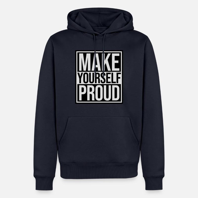 Faites-vous fier de la citation - Sweat à capuche Premium bio Homme - bleu marine