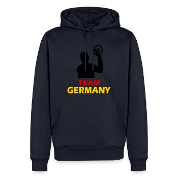 Team Germany Handball - Männer Premium Bio Hoodie - Navy - Vorne - Nico (187cm)