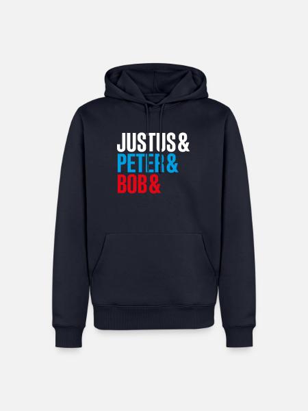 Die Drei ??? Justus&Peter&Bob&DEIN NAME - Männer Premium Bio Hoodie - Navy