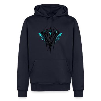 Diamant Juwel Edelstein - Männer Premium Bio Hoodie - Navy - Vorne - Nico (187cm)