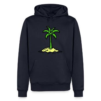 Palm Island Summer - Men’s Premium Organic Hoodie - navy - Front - Nico (187cm)