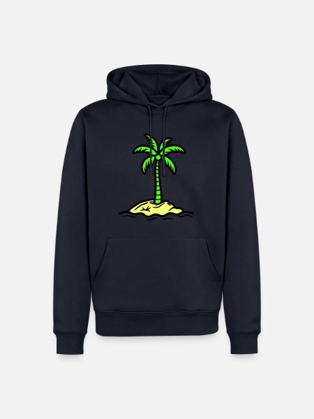 Palm Island Summer - Men’s Premium Organic Hoodie - navy