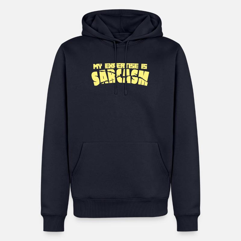 Sarkasmus-Experte - Männer Premium Bio Hoodie - Navy