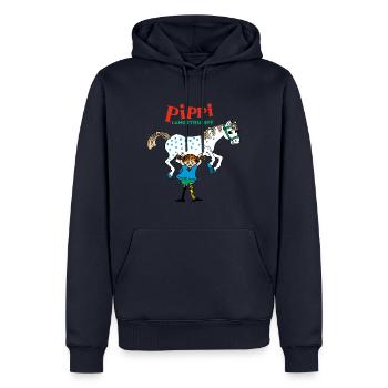 Pippi Langstrumpf Pippi Und Kleiner Onkel - Männer Premium Bio Hoodie - Navy - Vorne - Nico (187cm)